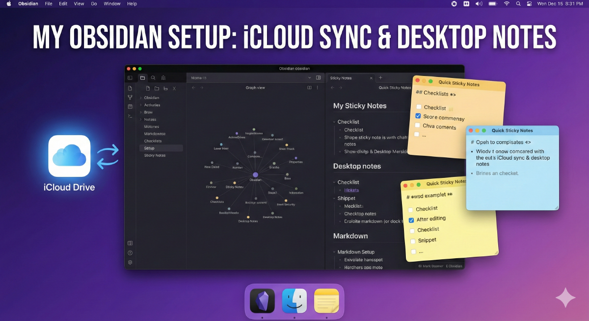 Featured image for Obsidian Workflow: Sync & Quick Notes